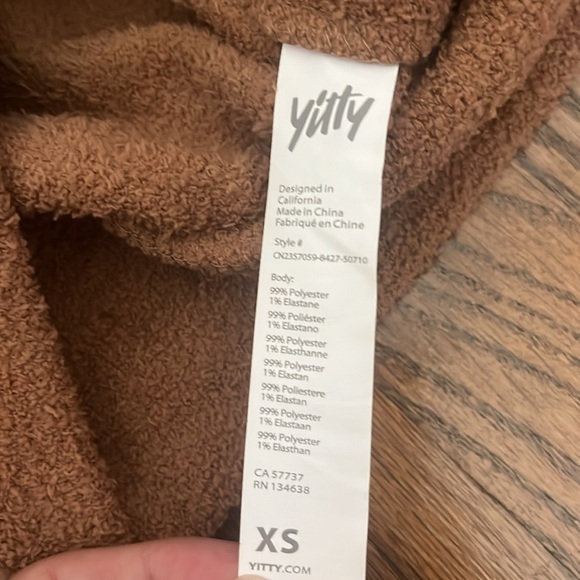 Yitty Zip Up Hoodie Teddy Bear Heart at Back Size XS New With Tag - Picture 10 of 12